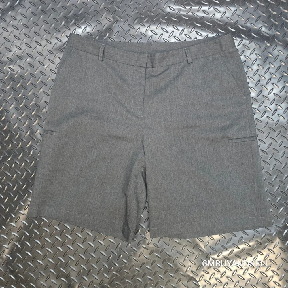 Design Collective Womens Gray Flat Front Shorts Size 16 Recycled Poly 195123-33